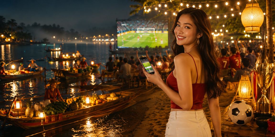 Khán giả tại Đà Lạt xem bóng đá và theo dõi kèo thể thao trực tuyến buổi tối